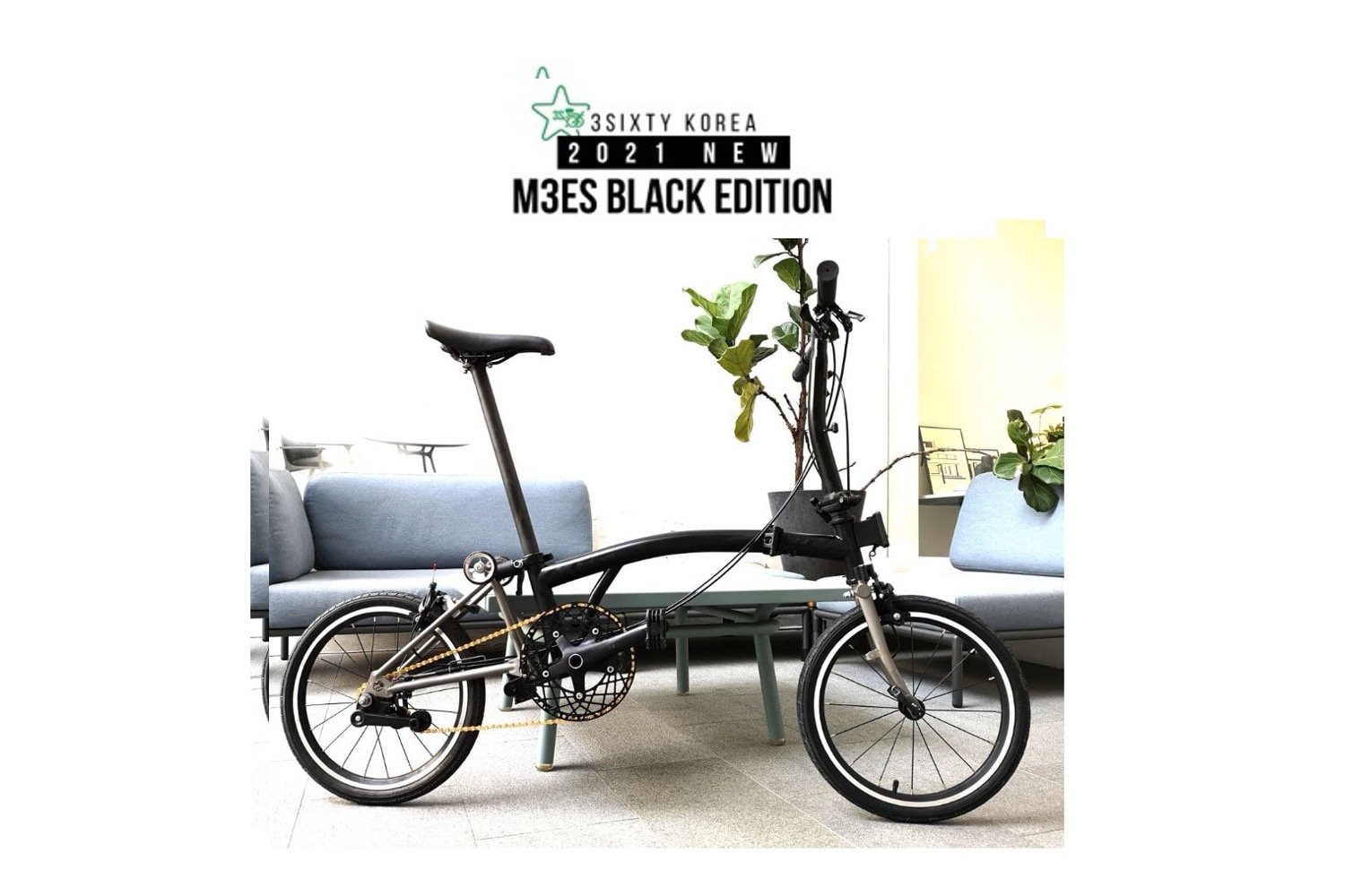 3SIXTY M3ES Trifold "Black Edition" Titanium Front fork and rear triangle (EXPORT)